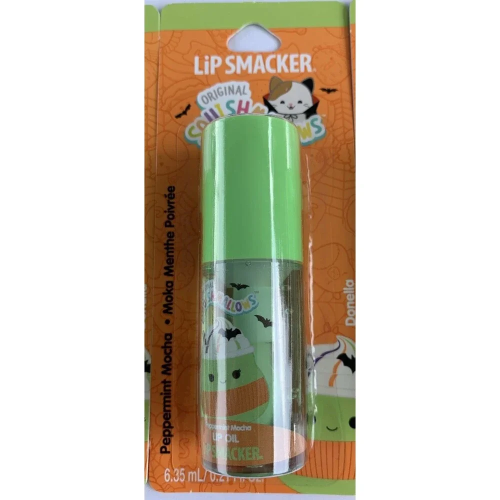 Squishmallows Lip Smackers Lip Oil Peppermint Mocha Donella Lot of 3 NEW